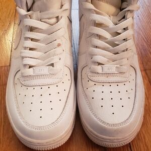 Nike White AF1 Youth Sneakers